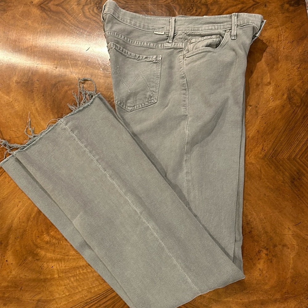 MOTHER Gray Straight Leg Jeans Classic Design